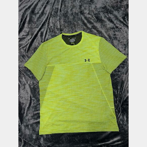 Under Armour The Vanish Tee Men’s Short Sleeve Neon Yellow Tee Size XL - Picture 1 of 6